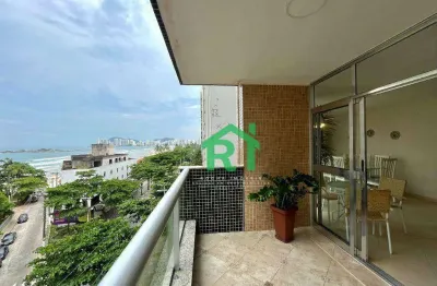Apartamento beira mar, 3 dormitórios (1 suíte), 1 vaga, lazer, pitangueiras, guarujá/sp