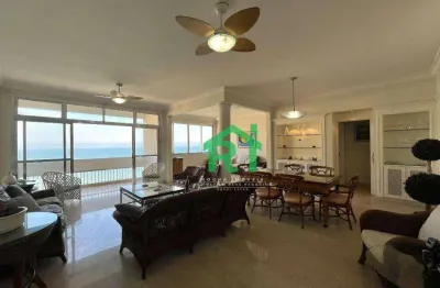 Apartamento com vista mar, 4 dormitórios (2 suítes), 1 vaga, pitangueiras, guarujá/sp