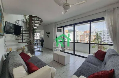 Cobertura duplex, pitangueiras, 3 suítes, 2 vagas de garagem, área de lazer privativa, guarujá/sp.