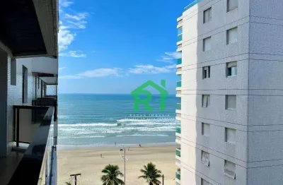 Apartamento beira mar, 3 dormitórios (1 suíte), 1 vaga, lazer, jardim astúrias - guarujá/sp
