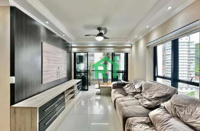 Apartamento reformado, 3 dormitórios, 2 vagas, lazer, pitangueiras,guarujá/sp.