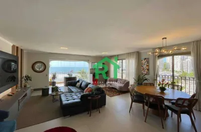 Apartamento frente mar, 3 dormitórios (3 suítes), 2 vagas, área de lazer, jardim astúrias, guarujá/sp