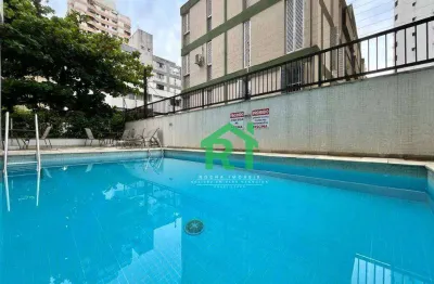 Apartamento com 3 dormitórios (1 suíte), 1 vaga, área de lazer, jardim astúrias, guarujá/sp
