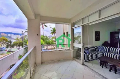 Apartamento frente mar, 3 dormitórios, 2 vagas, área de lazer, jardim astúrias, guarujá/sp