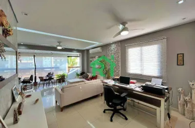 Apartamento reformado, 3 dormitórios (3 suítes), 1 vaga, jardim astúrias, guarujá/sp