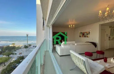 Apartamento com vista mar, reformado, 3 suítes, 1 vaga, pitangueiras, guarujá/sp