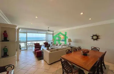 Apartamento frente mar com 3 dormitórios (2 suítes), 1 vaga, pitangueiras, guarujá/sp