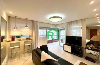 Apartamento com varanda gourmet,  3 dormitórios (suítes), 2 vagas, jardim astúrias - guarujá/sp