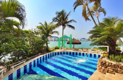 Apartamento frente mar, 3 dormitórios (1 suíte), 1 vaga, área de lazer, jardim astúrias, guarujá/sp