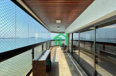 Apartamento frente mar, 4 dormitórios (suítes), 3 vagas, jardim astúrias - guarujá/sp