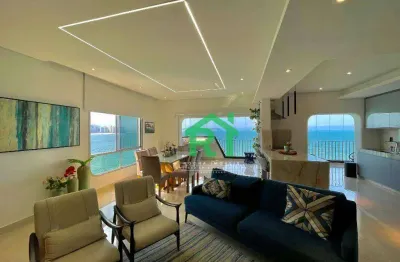 Apartamento frente mar, 4 dormitórios (1 suítes), 1 vaga, área de lazer, jardim astúrias, guarujá/sp