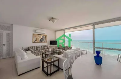 Apartamento com 4 dormitórios para alugar, 230 m² por r$ 9.000,00/mês - pitangueiras - guarujá/sp
