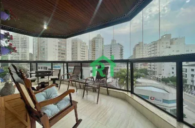 Apartamento com 3 dormitórios, 1 vaga, lazer, jardim astúrias, guarujá/sp