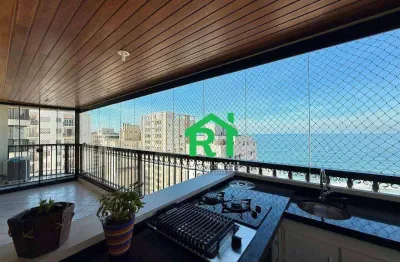 Apartamento à beira mar com 3 quartos (1 suíte), 2 vagas e lazer à venda em pitangueiras, guarujá | rocha imóveis guarujá