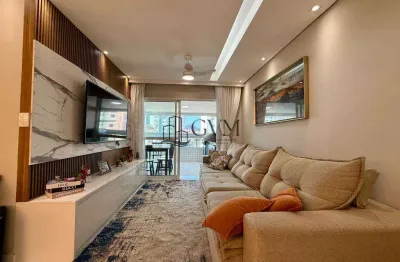 Apartamento com 3 suítes, vista mar, guilhermina, praia grande