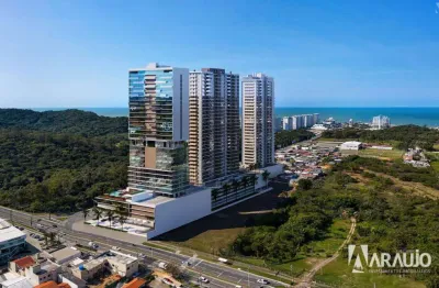 Apartamento com 1 suíte e 2 dormitórios na praia brava em itajaí
