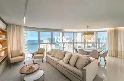 Apartamento finamente mobiliado e decorado com vista mar em 100x.