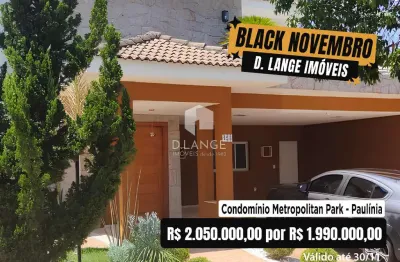 Casa para venda ou locação no condomínio metropolitan park no bairro boa esperança em paulínia