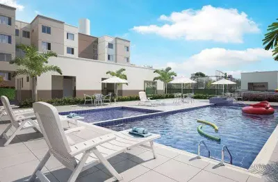 Apartamento 2 quartos condomínio fechado com piscina bairro pedra azul