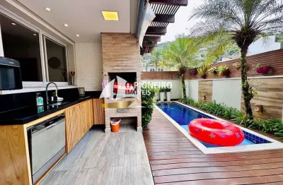 Casa em condomínio em cambury, a 370m da praia, conforto total.