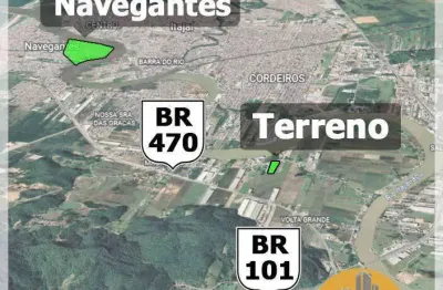 Área para galpões, bairro volta grande em navegantes próximo  brs 101 e 470