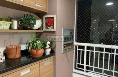 Apartamento lindo 2 dormitórios 1 suite 2 vagas varanda gourmet- lazer
