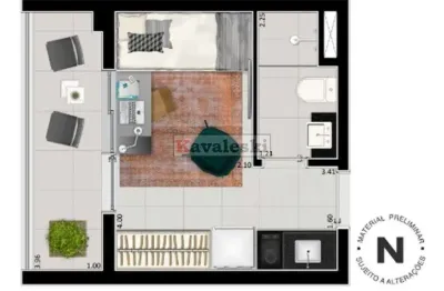 Apartamento com 1 quarto à venda na rua humberto i, --, vila mariana, são paulo, 21 m2 por r$ 425.000