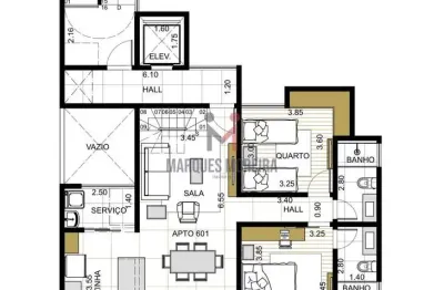 Apartamento com 2 quartos à venda na Rua Dante Brochado, 222, Boa Vista, Juiz de Fora