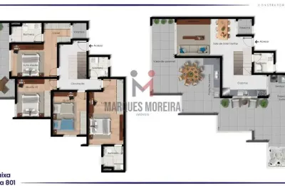 Cobertura com 4 quartos à venda na rua josé castro barbosa, 141, jardim das laranjeiras, juiz de fora, 200 m2 por r$ 1.380.000