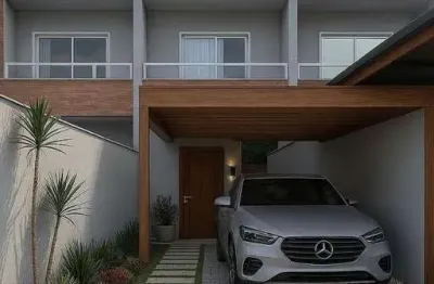 Casa à venda em joinville, sc, vila nova: 2 quartos, 1 sala, 2 banheiros, 2 vagas de garagem, 68,43m². geminado com espaço livre para construir seu ambiente dos sonhos! aconchegante entrada com garage
