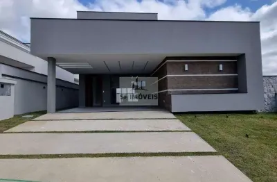 Belíssima casa térrea, à venda no alphaville nova esplanada 1, 268m², 3 suítes