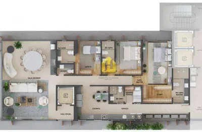 Apartamento com 3 dormitórios à venda, 175 m² por R$ 1.458.425,00 - Tirol - Natal/RN