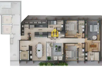 Apartamento com 3 dormitórios à venda, 150 m² por R$ 1.253.217,00 - Tirol - Natal/RN