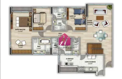 Duplex com 4 dormitórios à venda, 264 m² por R$ 1.800.000 - Lagoa Nova - Natal/RN