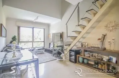 Cobertura à venda com 1 quarto 102 m² mobiliado alto padrão rua dario pederneiras, petrópolis, porto alegre