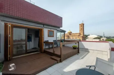 Cobertura 02 quartos, 02 vagas escrituras, b. santo antônio, vista do por do sol