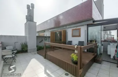 Cobertura com 2 suítes e 2 vagas na rua luís de camões, em porto alegre.