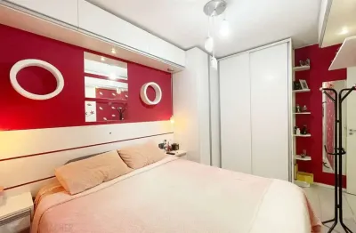 Excelente apartamento de 48,51m² com 2 dormitórios todo mobiliado, 1 banheiro com armário e vaga