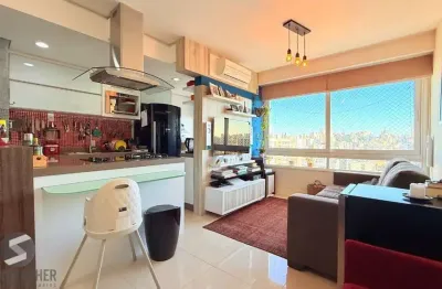 Apartamento 2 dormitórios, churrasqueira, 1 vaga, elevador na rua general lima e silva.