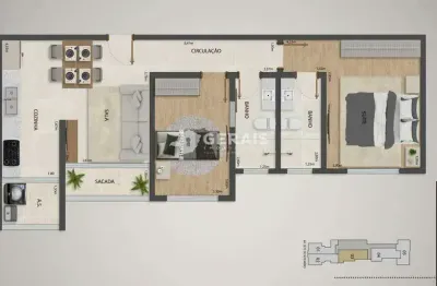 Apartamento à venda, 2 quartos, 1 suíte, 1 vaga, centro - divinópolis/mg