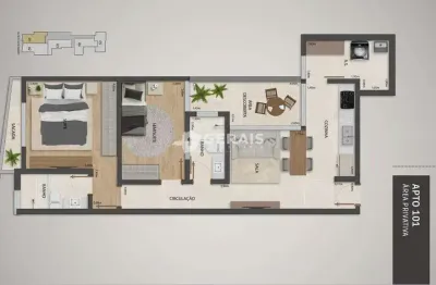 Apartamento à venda, 2 quartos, 1 suíte, 1 vaga, centro - divinópolis/mg