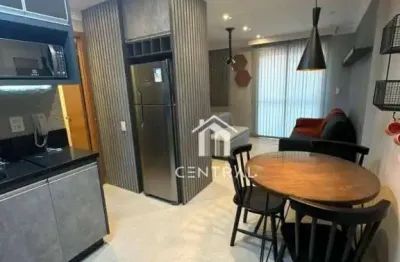 Studio para locação - condomínio via alameda - 37m² - varanda - 1 vaga - centro guarulhos/sp