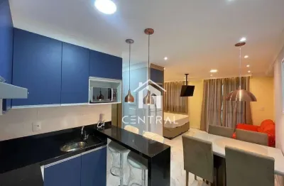 Studio para locação - via alameda guarulhos - 37m² - 1 varanda - 1 vaga - centro de guarulhos/sp