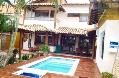 Cabo frio - portinho: linda casa 4 quartos com piscina