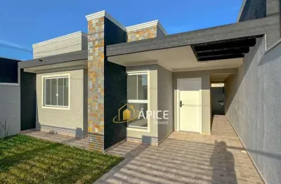 Casa nova com 3 quartos e jardim no bairro nações, fazenda rio grande