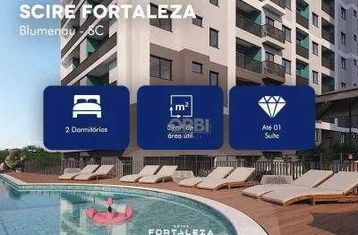 Apartamento com 2 dormitórios à venda, 59 m² por r$ 512.000,00 - fortaleza - blumenau/sc