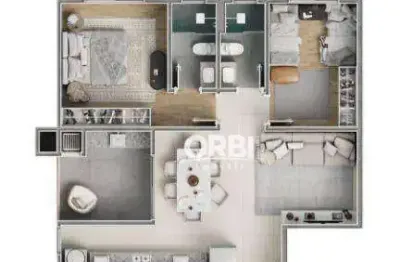 Apartamento com 2 dormitórios à venda, 74 m² por r$ 741.026,44 - gravatá - navegantes/sc