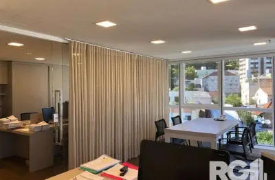 Sala para alugar totalmente mobiliada e decorada, 52 m² privativos divididos em 2 ambientes com vaga.