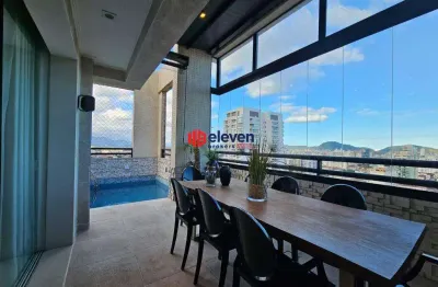 Cobertura duplex à venda – 3 suítes, 3 vagas – embaré, santos/sp