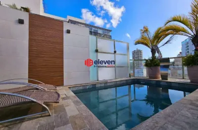 Cobertura à venda e permuta com vista mar, 289m², ponta da praia- santos/sp.